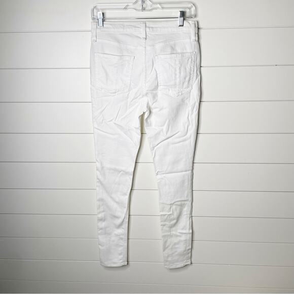 Rag & Bone High Rise Skinny Stretchy Finished Hem Classic Jeans White Size 28 - Picture 9 of 12